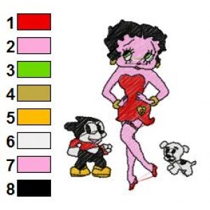 Betty Boop 11 Embroidery Design